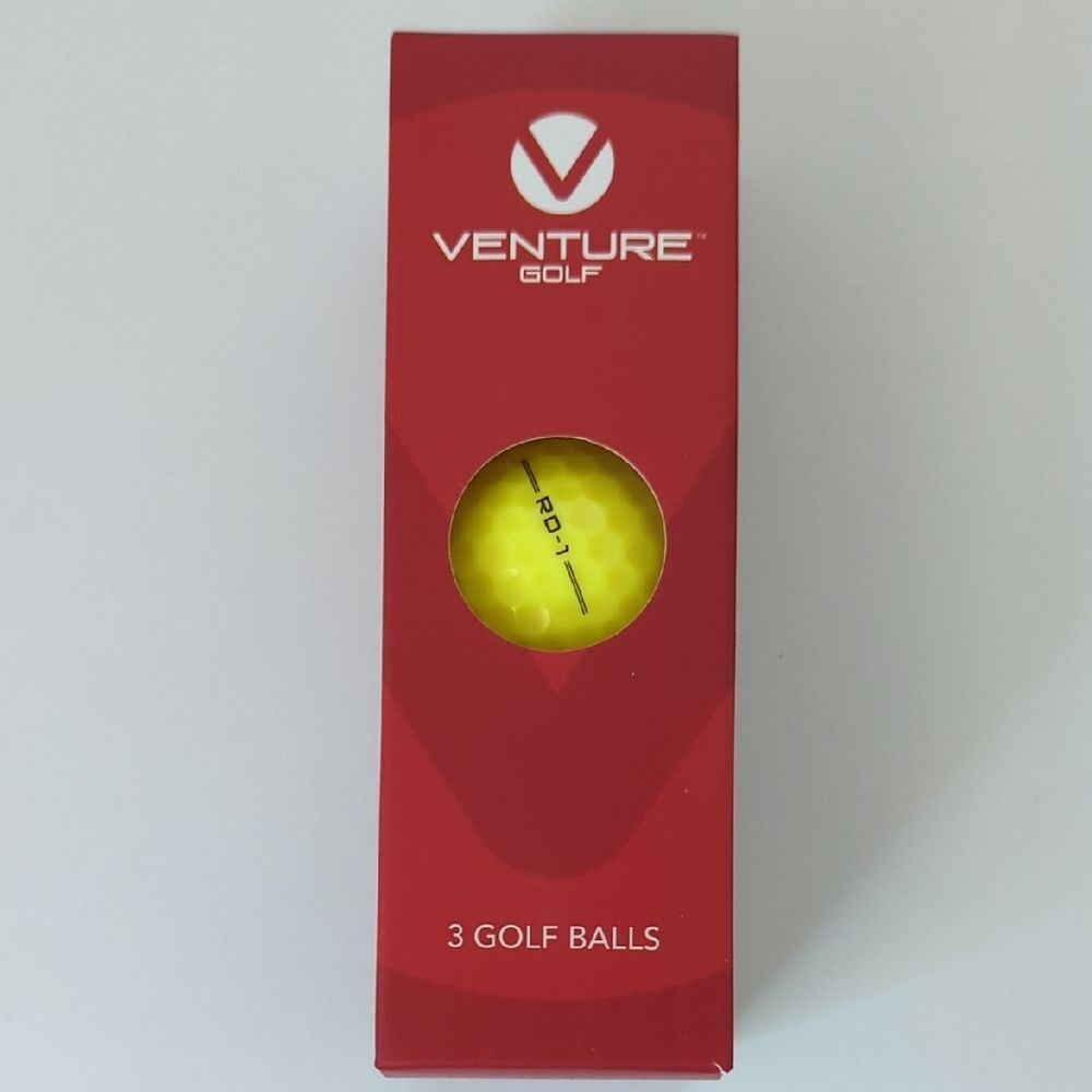 Venture Golf Rd-1 Neon Yellow Golf Balls 3 Pack